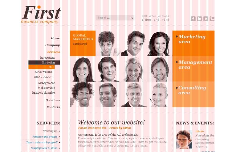 Design de site WordPress gratuito para promoção de negócios e serviços
