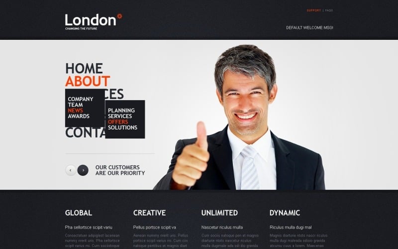 Free of Charge WordPress Responsive Business & Services Theme