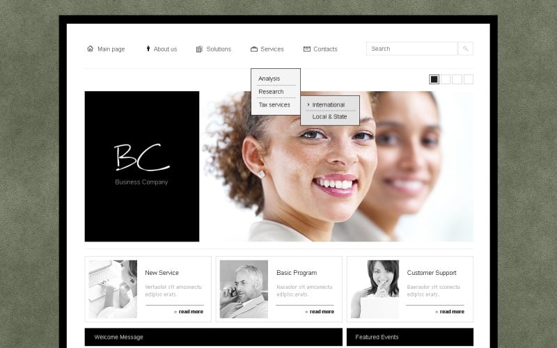 Free WordPress Template for Business & Services Companies