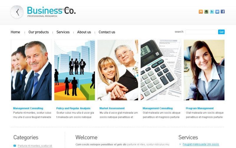 Gratis WordPress -malllösning för företag och tjänster