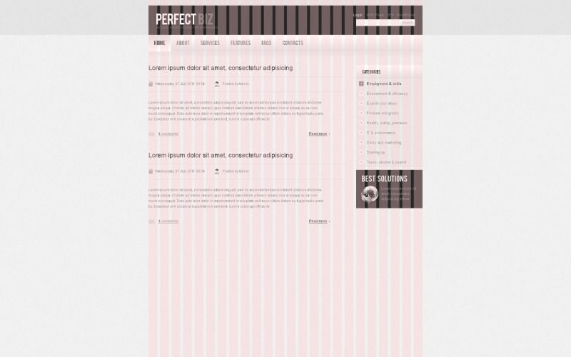 Ingyenes WordPress weboldal online üzleti szolgáltatásokhoz