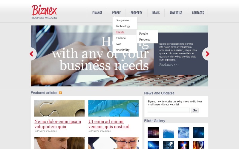 Modello WordPress gratuito per aziende commerciali e di servizi