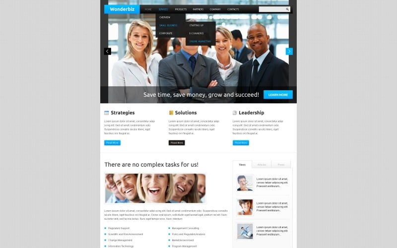 Plantilla de WordPress gratuita para la promoción de servicios y negocios en línea