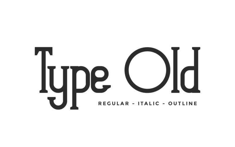 Тип: Старый винтажный шрифт без засечек