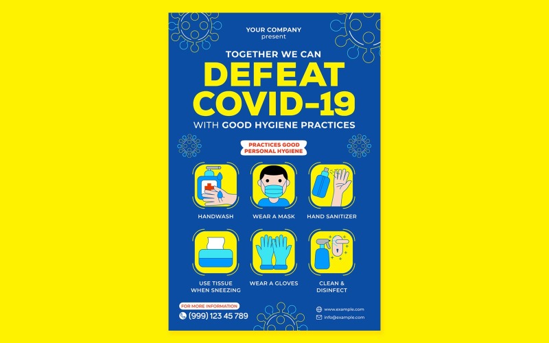 Covid-19 Poster #09 Afdruksjabloon