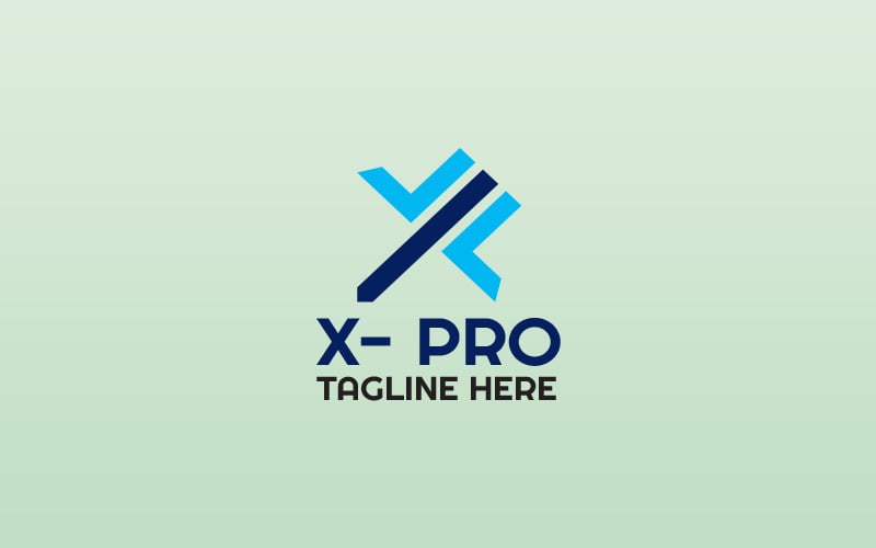 Lettera X Modello di progettazione del logo X-Pro
