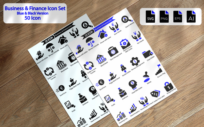 50 Premium Business And Finance Icon Set