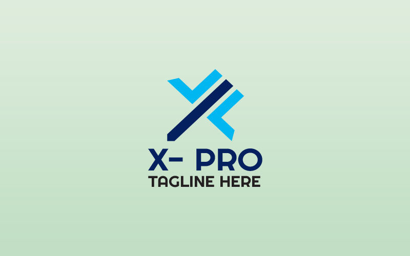 X Letter X-Pro Logo Design Template