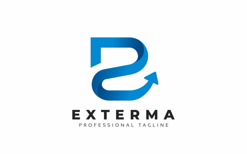 Exterma E Letter Logo Template