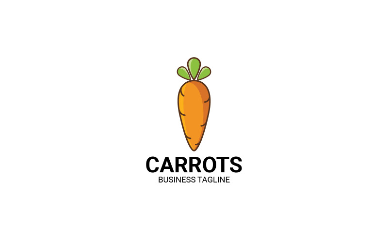 Karotten-Logo-Design-Vorlage