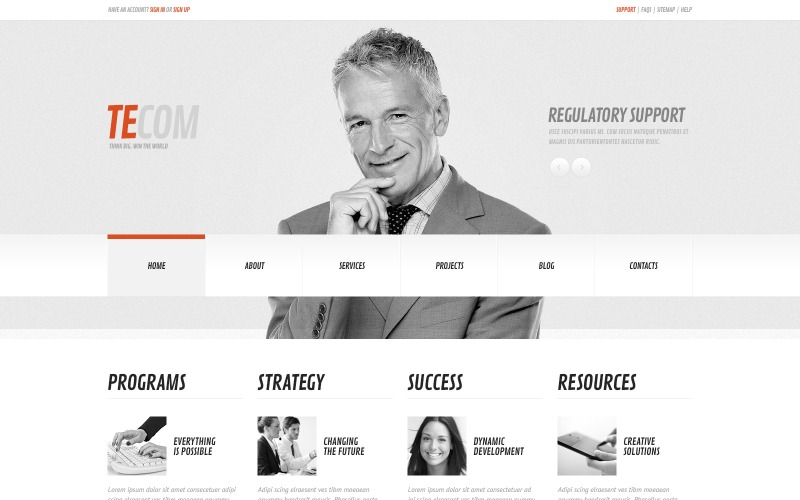 Бесплатный шаблон WordPress для Cherry Marketing Company