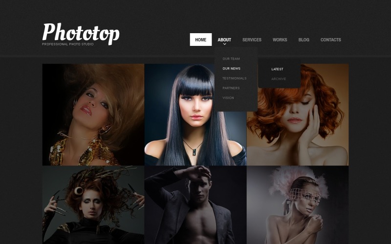 Безкоштовна тема WordPress для фотостудії Cherry