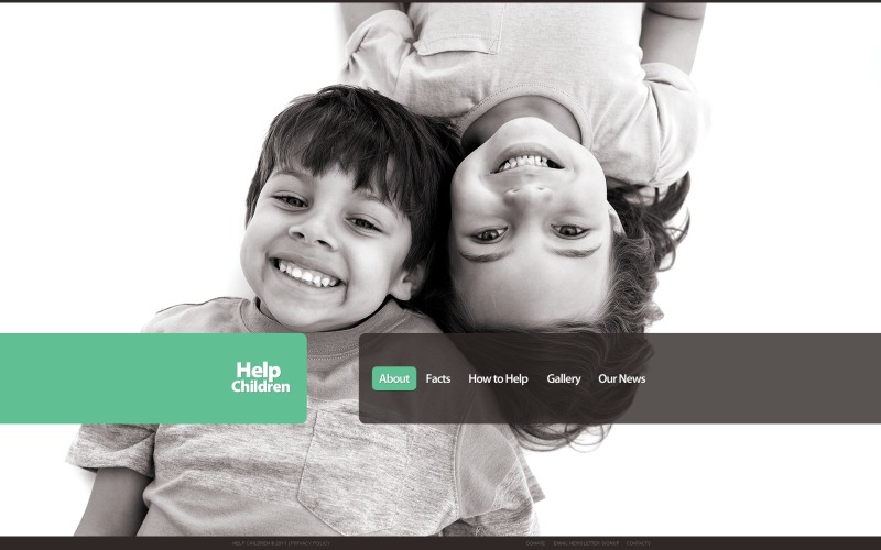 Безкоштовний дизайн WordPress для популяризації благодійності дітей