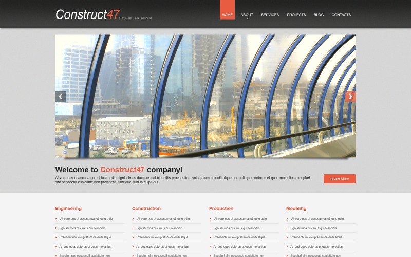 Darmowy motyw budowlany WordPress i szablon strony internetowej