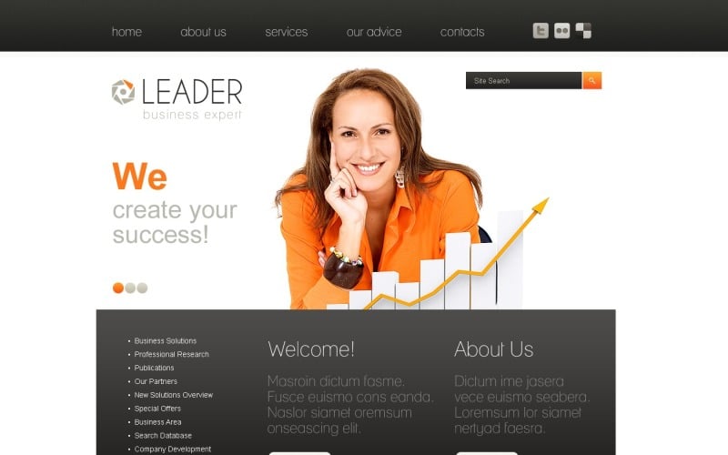 Free Business Consulting Services WordPress Theme & Website Template