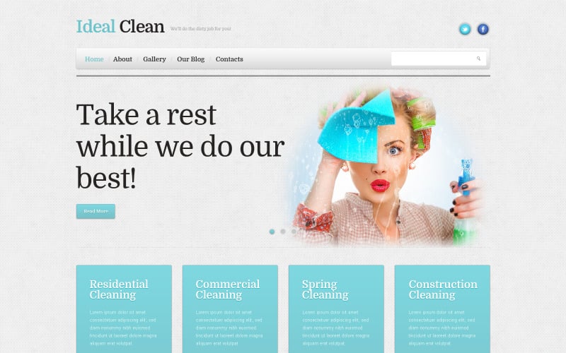 Free Cleaning Responsive WordPress Theme