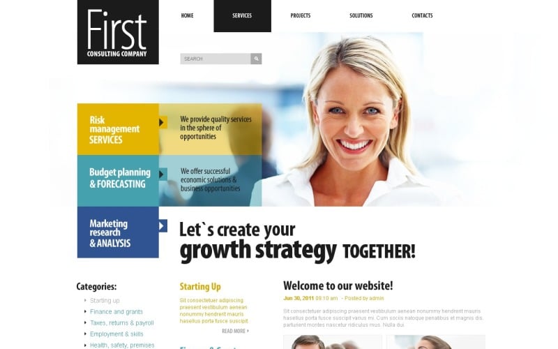 Free Consulting Management WordPress Theme & Website Template