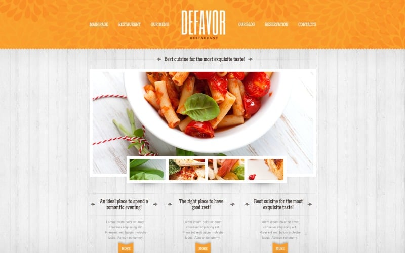 Free Promoting WordPress Template for Cafe and Restaurant