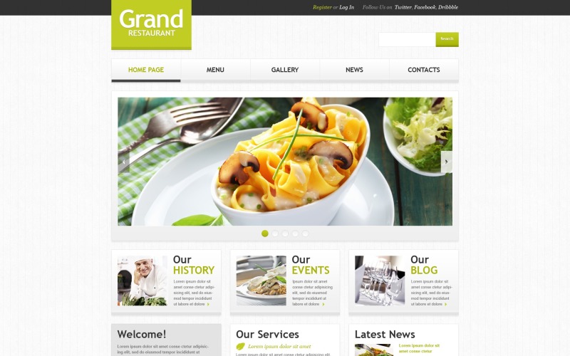 Free WordPress Bootstrap Template for Cafe and Restaurant