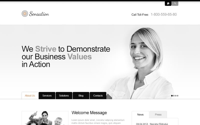 Free WordPress Business and Services Webpages