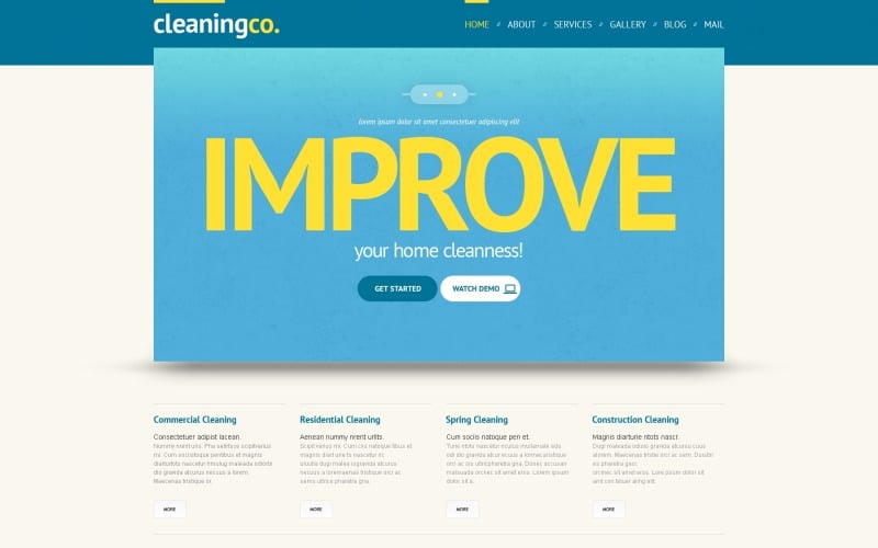Free WordPress Template for Cleaning Services