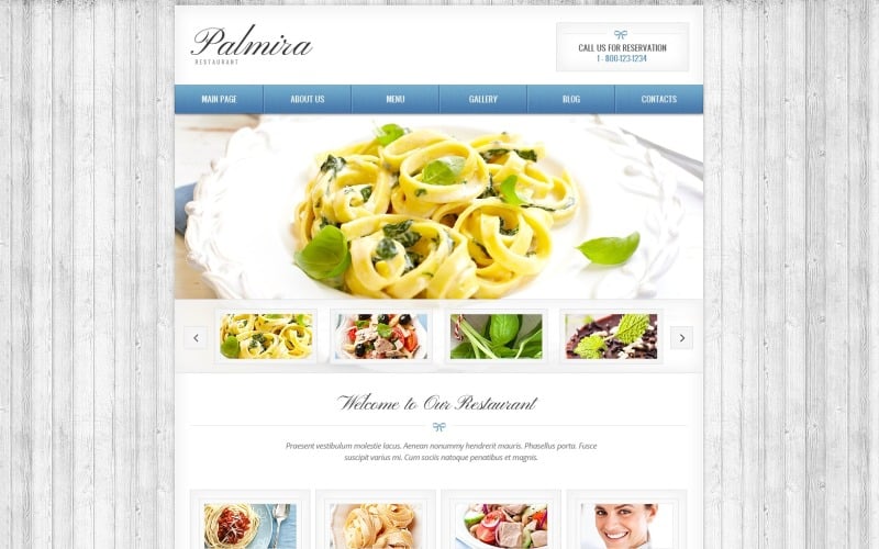 Free WordPress Template for Promoting Cafe and Restaurant