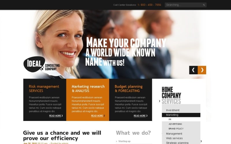 Gratis Business Consulting WordPress -tema och webbplatsmall