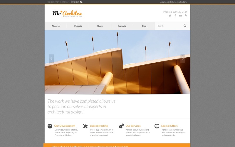 Gratis Cherry Architecture WordPress-thema