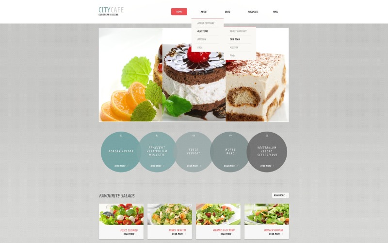 Gratis WordPress-website voor café en restaurant
