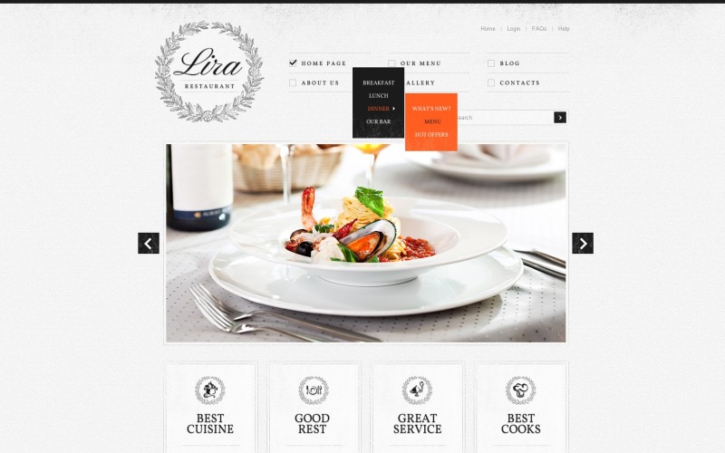 Kostenlose Werbung für WordPress Café & Restaurant Theme