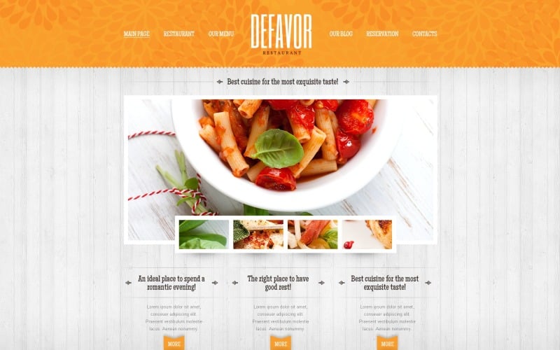 Plantilla de WordPress de promoción gratuita para cafés y restaurantes