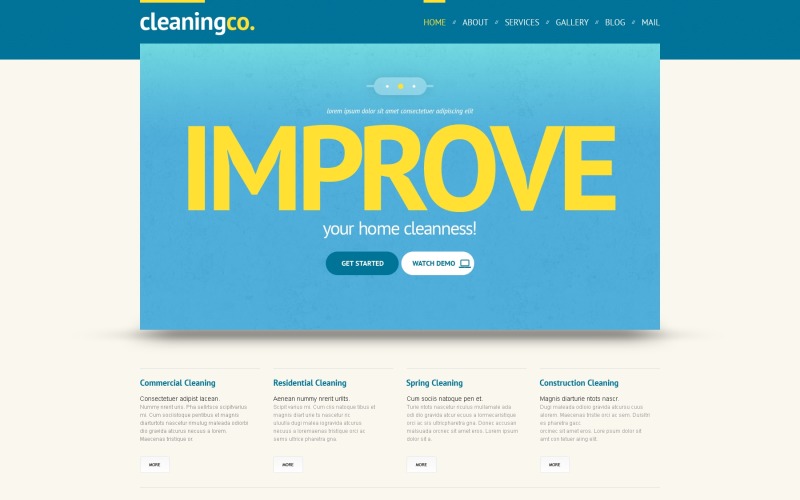 Plantilla de WordPress gratuita para servicios de limpieza