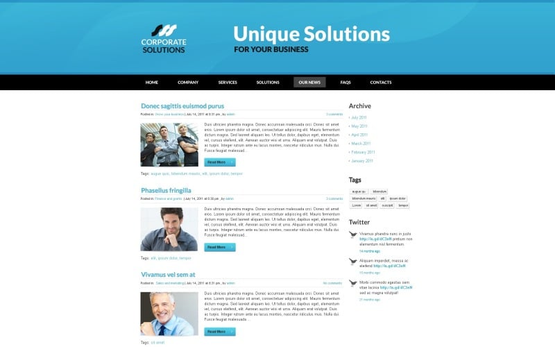 Site de negócios e serviços gratuito WordPress
