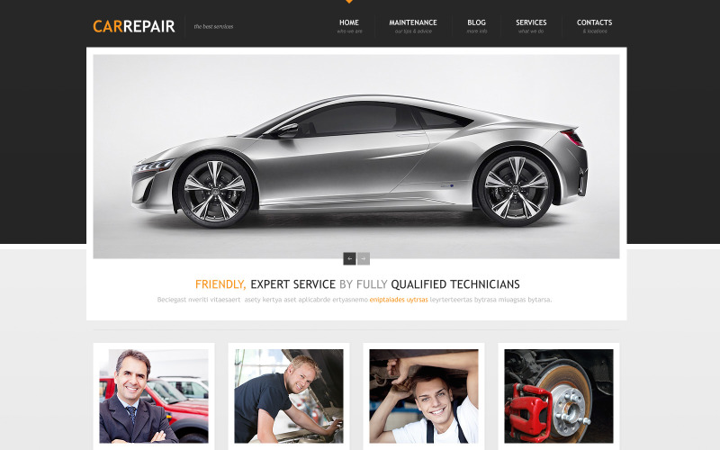 Tema de WordPress para servicios gratuitos de reparación de automóviles