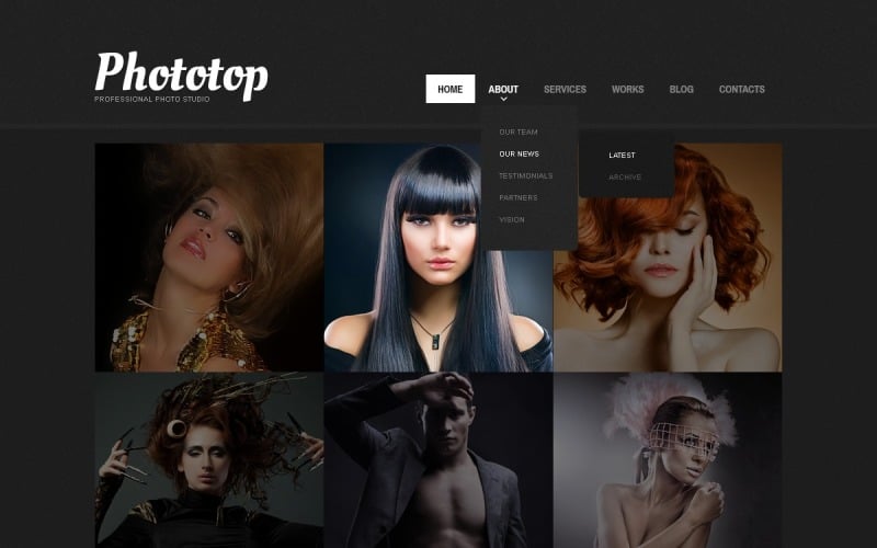 Tema gratuito de WordPress para Cherry Photo Studio