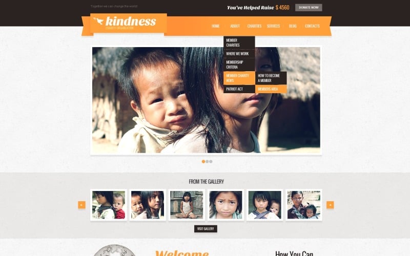 Tema gratuito de WordPress para organizaciones benéficas infantiles