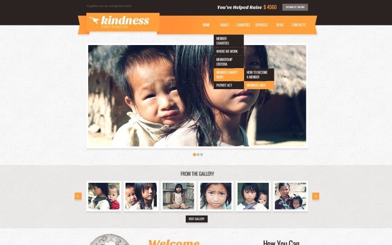 Tema WordPress gratuito para caridade infantil