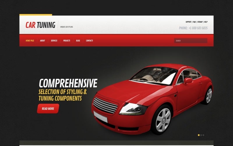 Thème WordPress réactif gratuit pour le réglage de la voiture