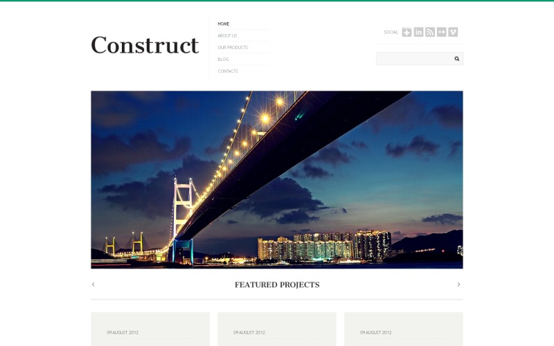 WordPress 建筑公司推广的免费模板