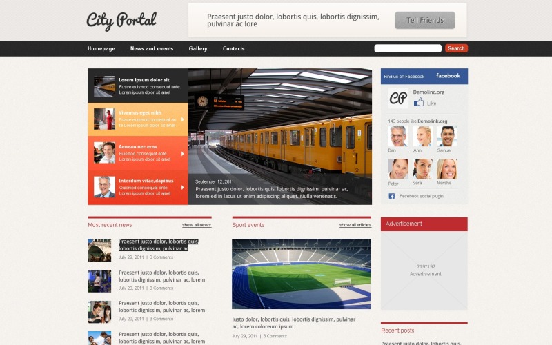 Zdarma téma WordPress pro městský portál