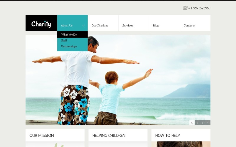 Zdarma WordPress Child Charity Webdesign