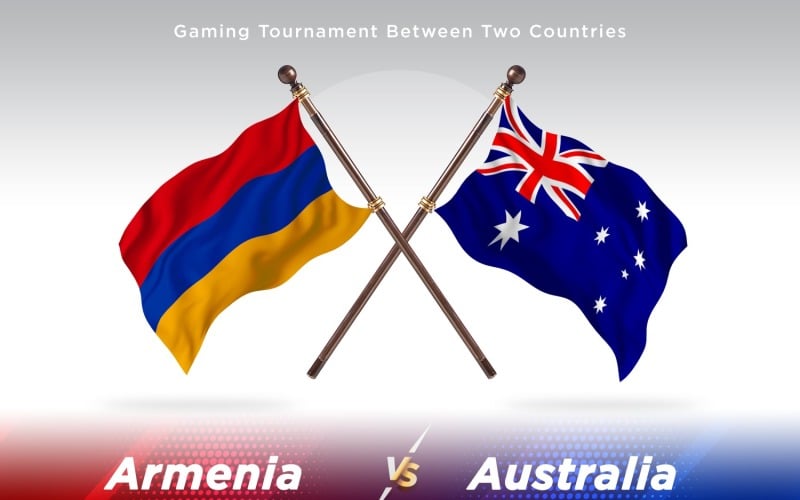Армения против Австралии - два флага