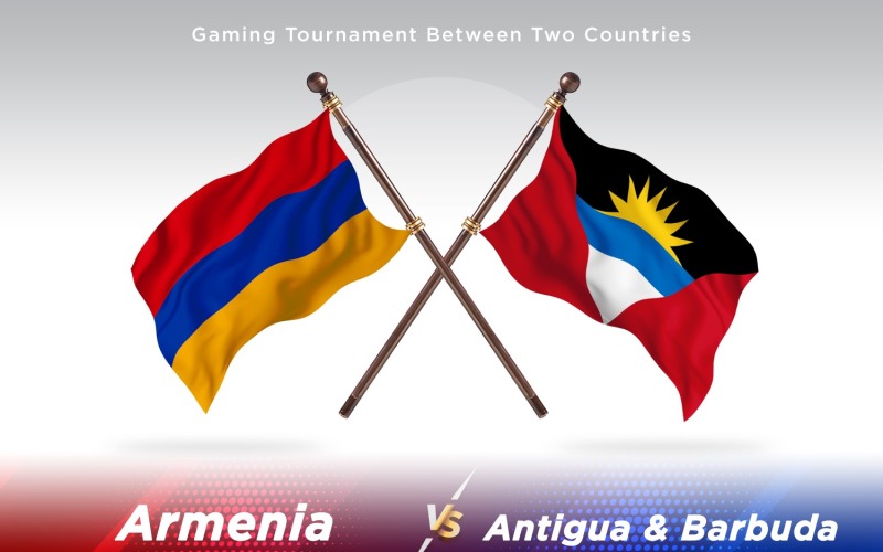 Arménie versus Antigua a Barbuda Dvě vlajky