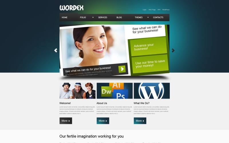 Бесплатная верстка и шаблон сайта WordPress от дизайн-студии