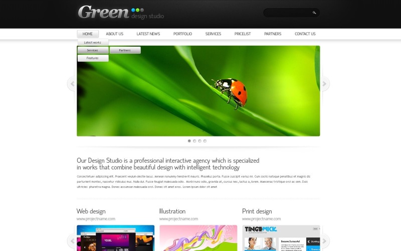 Darmowy szablon WordPress i szablon strony internetowej Design Studio