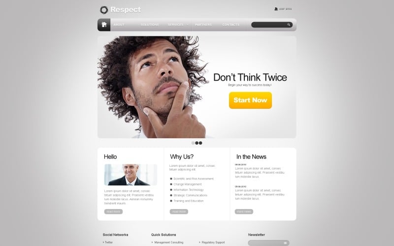 Free Business Consulting Services WordPress Layout & Website Template
