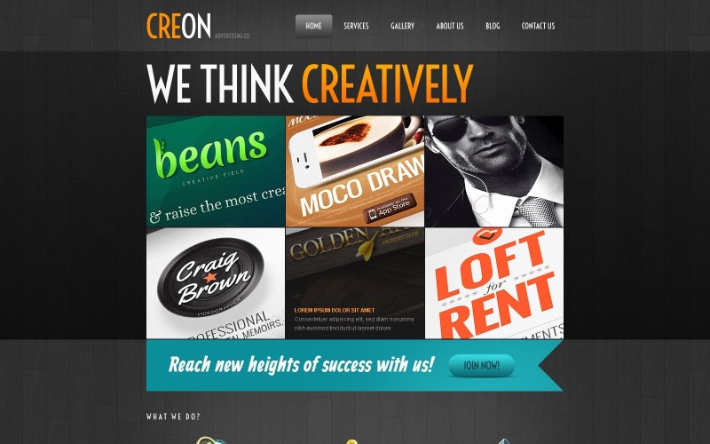 Gratis Creative Advertising Agency WordPress -tema och webbplatsmall