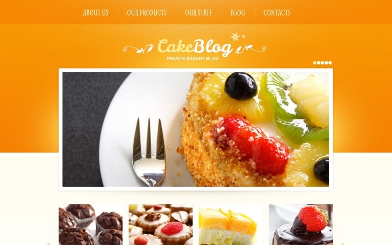 Gratis mat och matlagning WordPress -tema och webbplatsmall