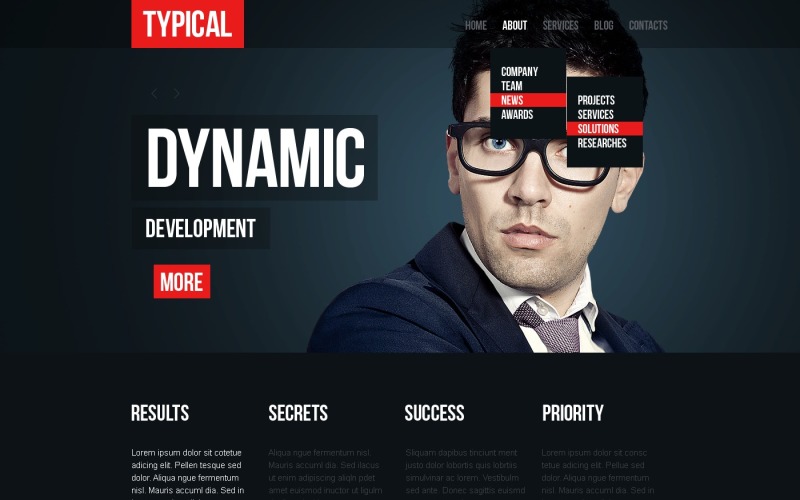 Gratis rådgivning WordPress Dark Blue Theme