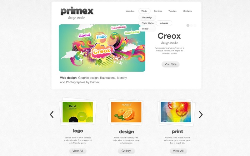 Kostenlose Design-Firmen-WordPress-Layout- und Website-Vorlage